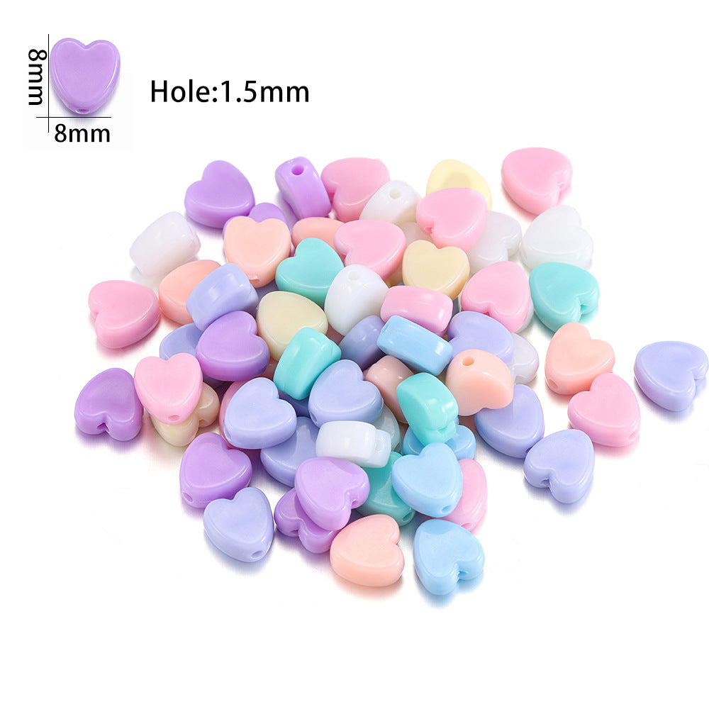 Wholesale 100pcs/pack Love Heart Stars Acrylic Beads